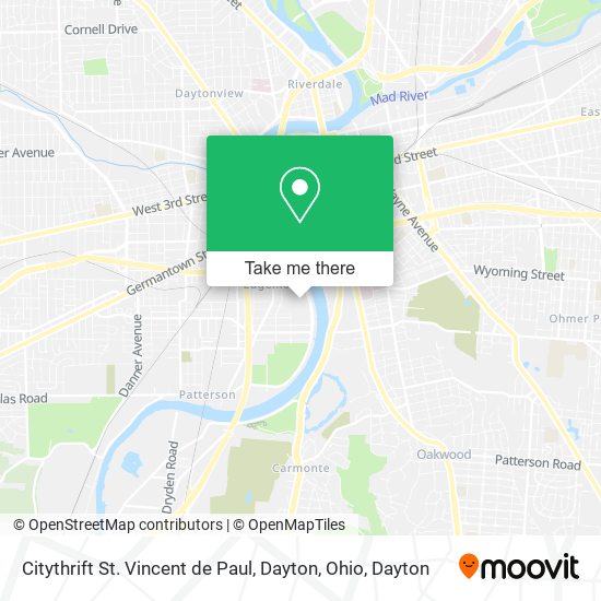 Mapa de Citythrift St. Vincent de Paul, Dayton, Ohio