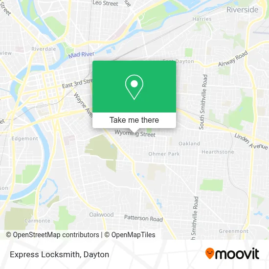 Express Locksmith map