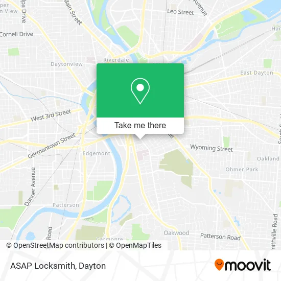 Mapa de ASAP Locksmith