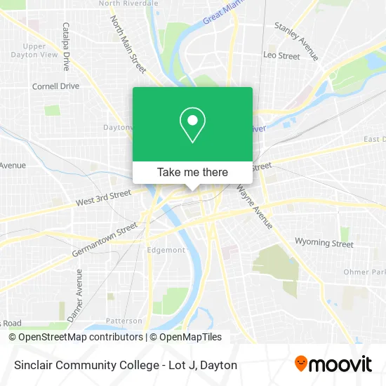 Sinclair Community College - Lot J map