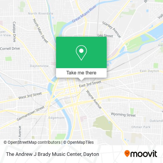 Mapa de The Andrew J Brady Music Center