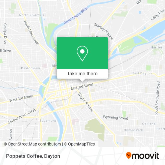 Poppets Coffee map