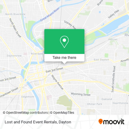 Lost and Found Event Rentals map