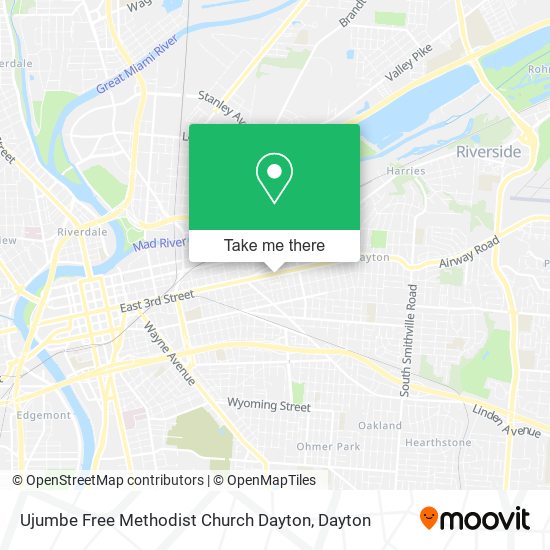 Mapa de Ujumbe Free Methodist Church Dayton