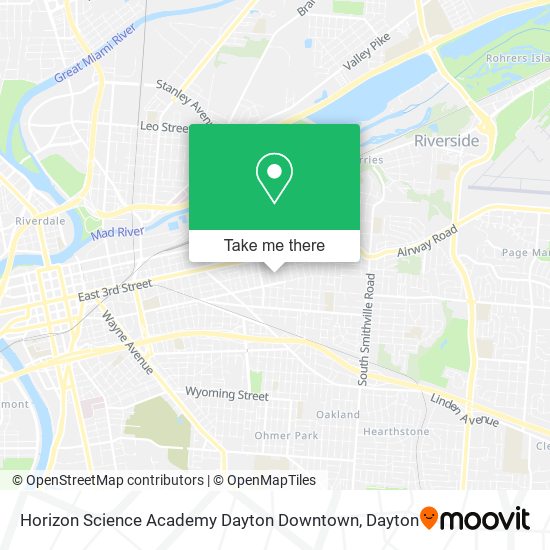 Horizon Science Academy Dayton Downtown map