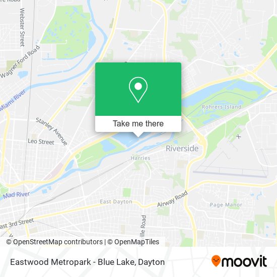 Eastwood Metropark - Blue Lake map