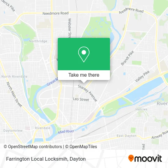 Farrington Local Locksmih map