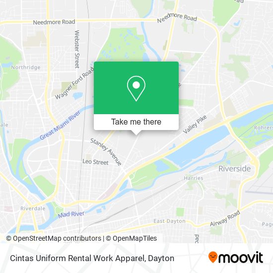 Mapa de Cintas Uniform Rental Work Apparel