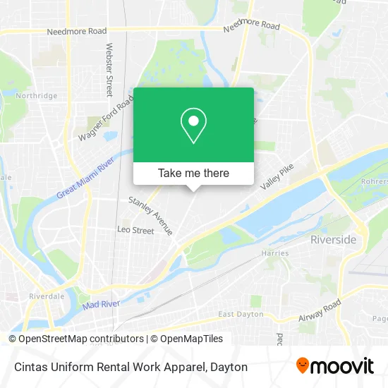 Mapa de Cintas Uniform Rental Work Apparel