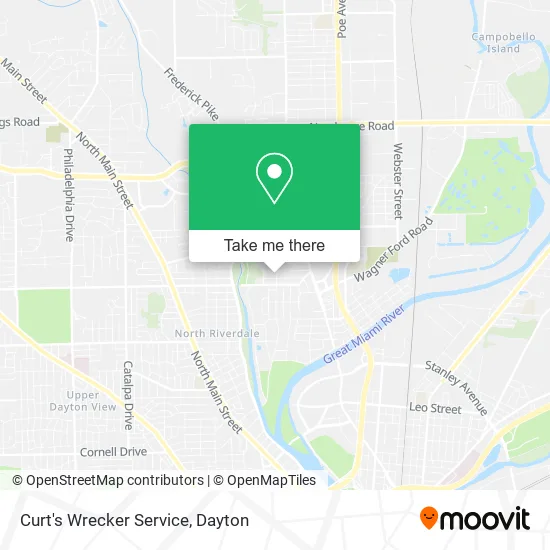 Mapa de Curt's Wrecker Service