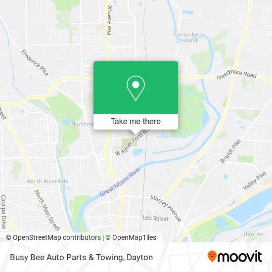 Mapa de Busy Bee Auto Parts & Towing