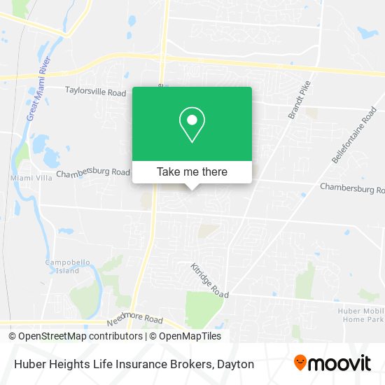 Huber Heights Life Insurance Brokers map