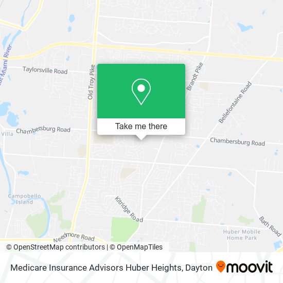Medicare Insurance Advisors Huber Heights map