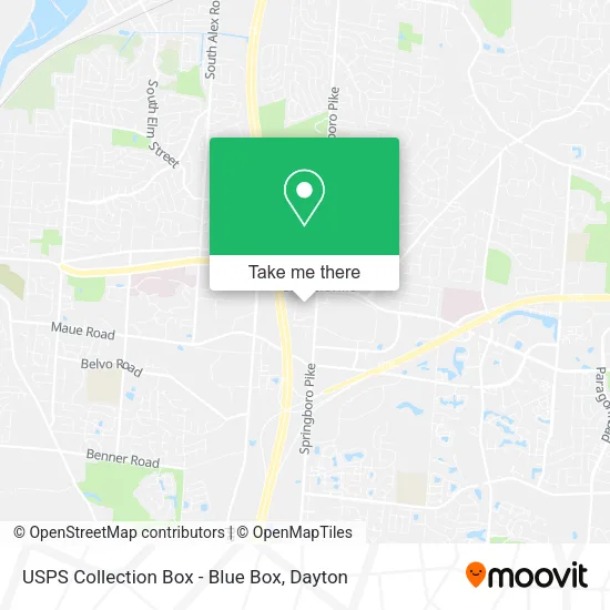 Mapa de USPS Collection Box - Blue Box