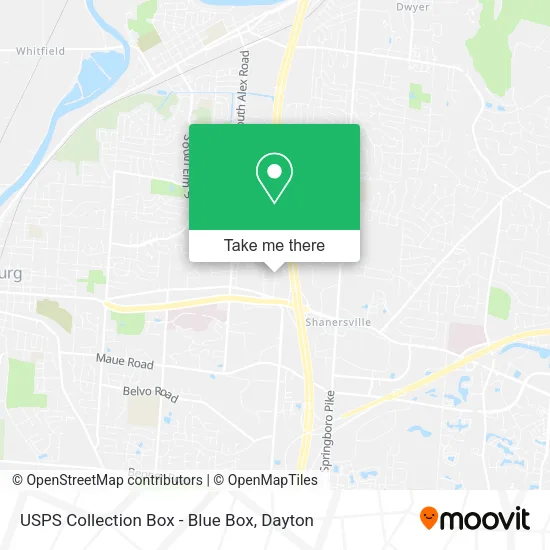 Mapa de USPS Collection Box - Blue Box