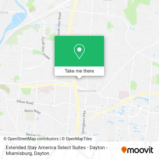 Mapa de Extended Stay America Select Suites - Dayton - Miamisburg