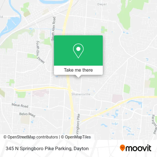 Mapa de 345 N Springboro Pike Parking