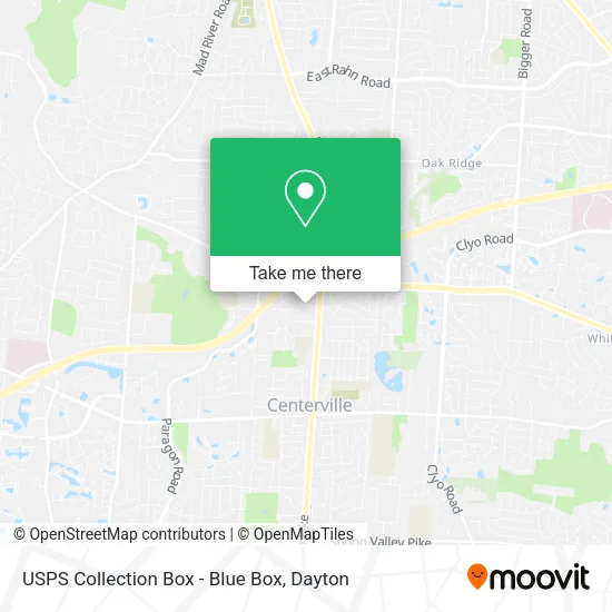 Mapa de USPS Collection Box - Blue Box