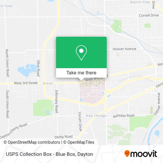 USPS Collection Box - Blue Box map