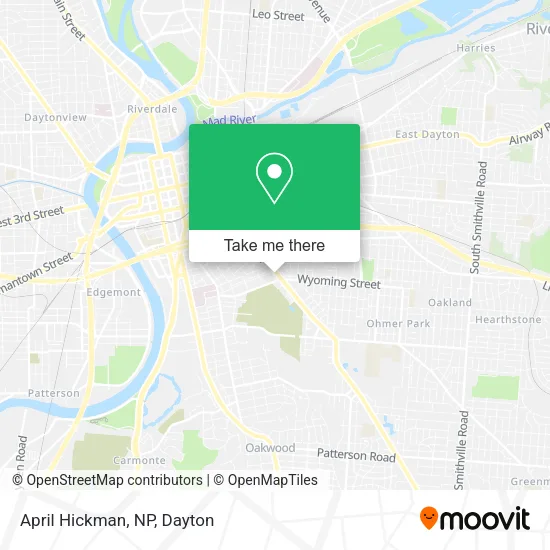 Mapa de April Hickman, NP