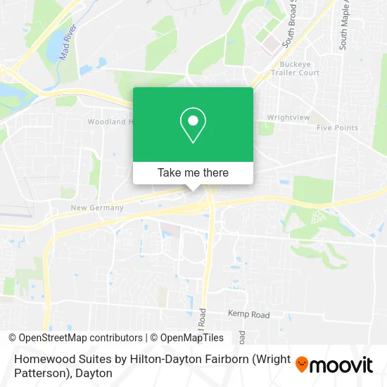Mapa de Homewood Suites by Hilton-Dayton Fairborn (Wright Patterson)