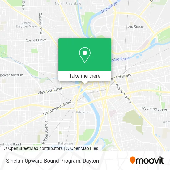 Sinclair Upward Bound Program map