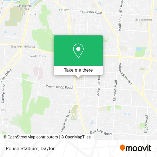 Roush Stadium map
