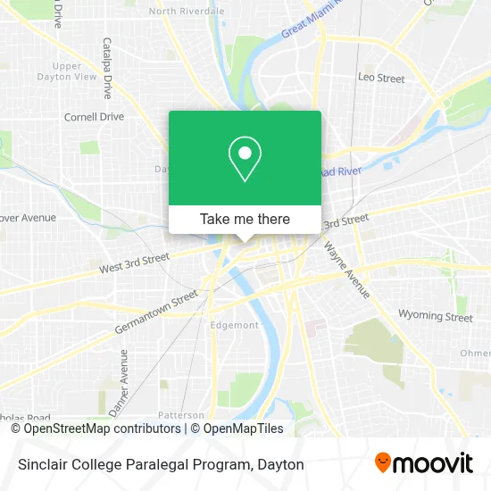 Sinclair College Paralegal Program map