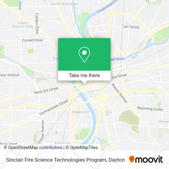 Sinclair Fire Science Technologies Program map