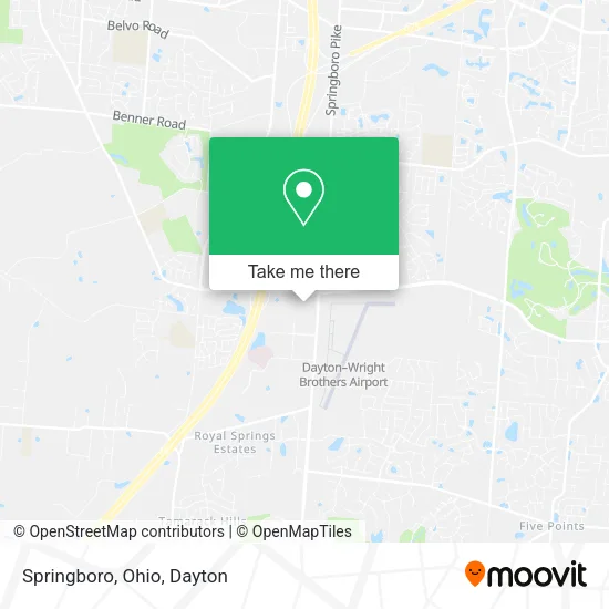Springboro, Ohio map