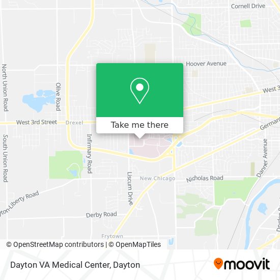 Dayton VA Medical Center map