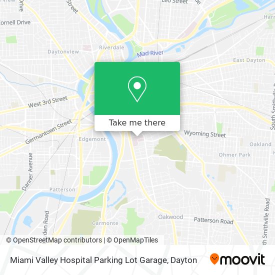 Mapa de Miami Valley Hospital Parking Lot Garage