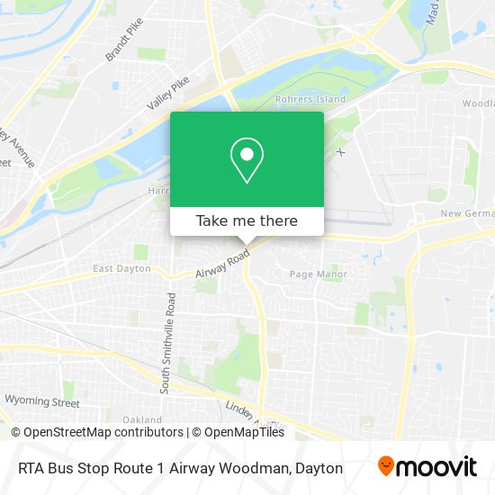 Mapa de RTA Bus Stop Route 1 Airway Woodman