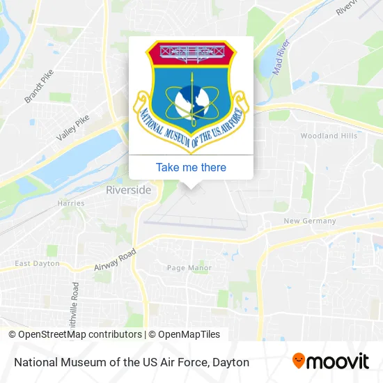 National Museum of the US Air Force map