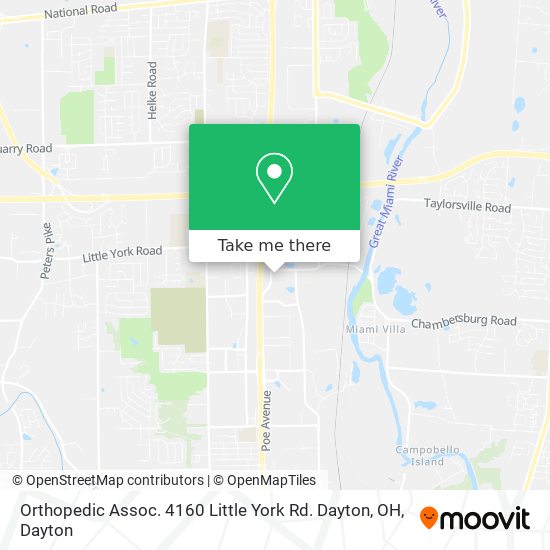 Mapa de Orthopedic Assoc. 4160 Little York Rd. Dayton, OH