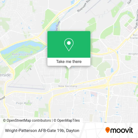 Mapa de Wright-Patterson AFB-Gate 19b