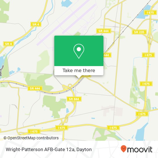 Mapa de Wright-Patterson AFB-Gate 12a