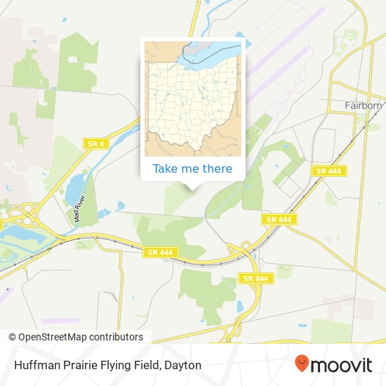 Huffman Prairie Flying Field map