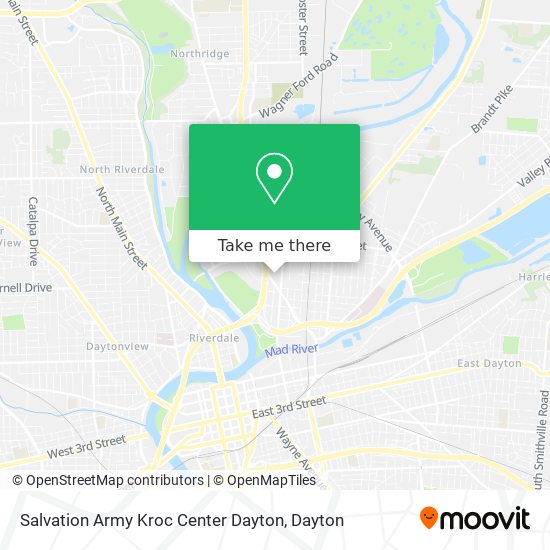 Salvation Army Kroc Center Dayton map