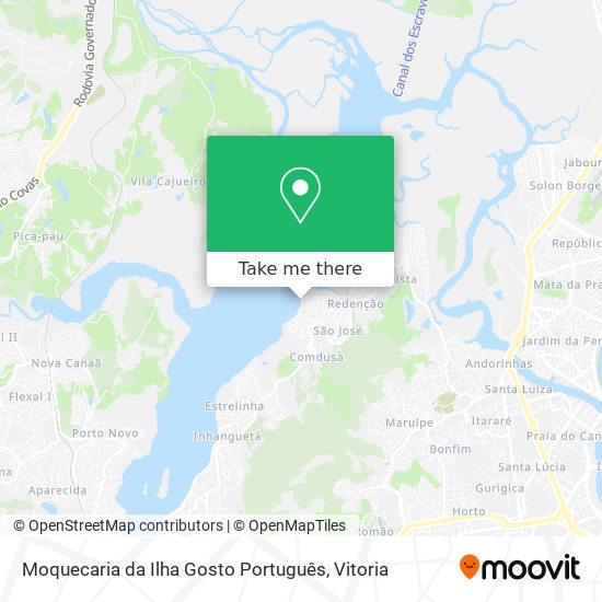 Moquecaria da Ilha Gosto Português map