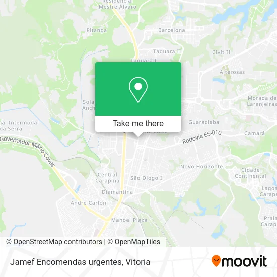 Jamef Encomendas urgentes map