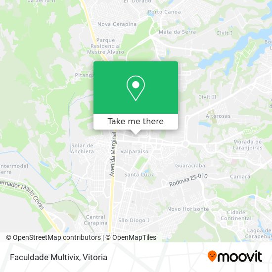 Faculdade Multivix map