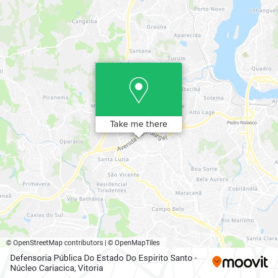 Defensoria Pública Do Estado Do Espirito Santo - Núcleo Cariacica map