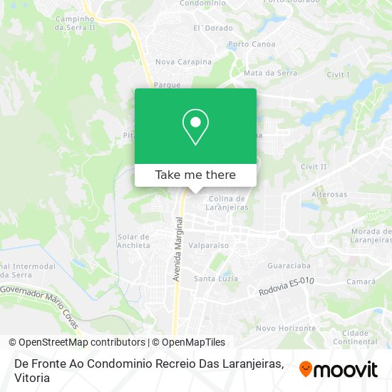 De Fronte Ao Condominio Recreio Das Laranjeiras map