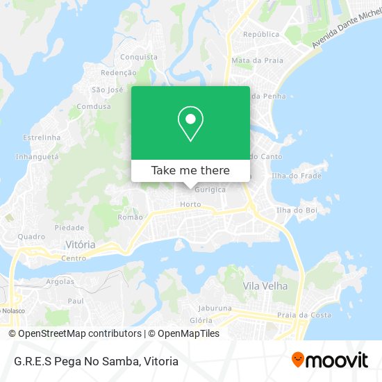 G.R.E.S Pega No Samba map