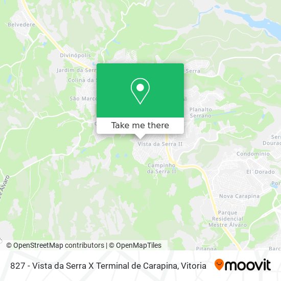 827 - Vista da Serra X Terminal de Carapina map