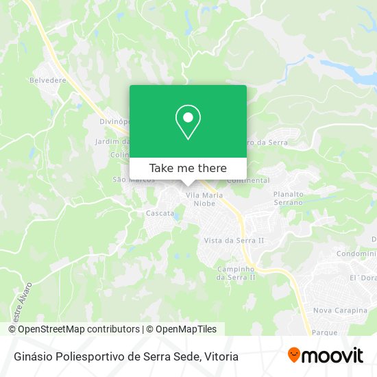 Ginásio Poliesportivo de Serra Sede map
