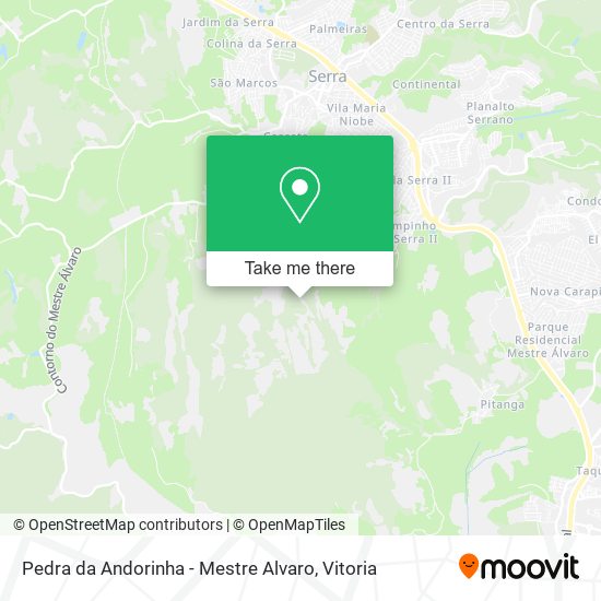 Pedra da Andorinha - Mestre Alvaro map
