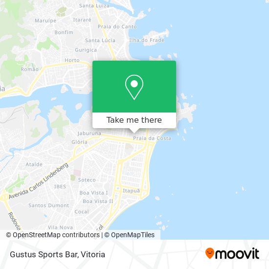 Gustus Sports Bar map