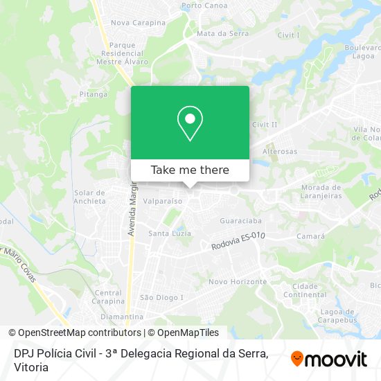 DPJ Polícia Civil - 3ª Delegacia Regional da Serra map